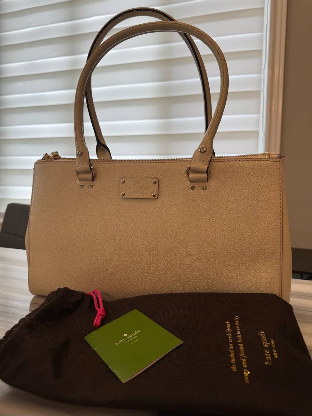 Kate Spade Wellesley Tote - cream colour, with original dust bag
